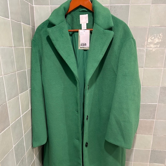 BRAND NEW / H&M / Green winter coat/ NWT - Picture 1 of 8